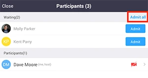 2.4, Nhận tất cả người tham gia từ Phòng chờ Zoom