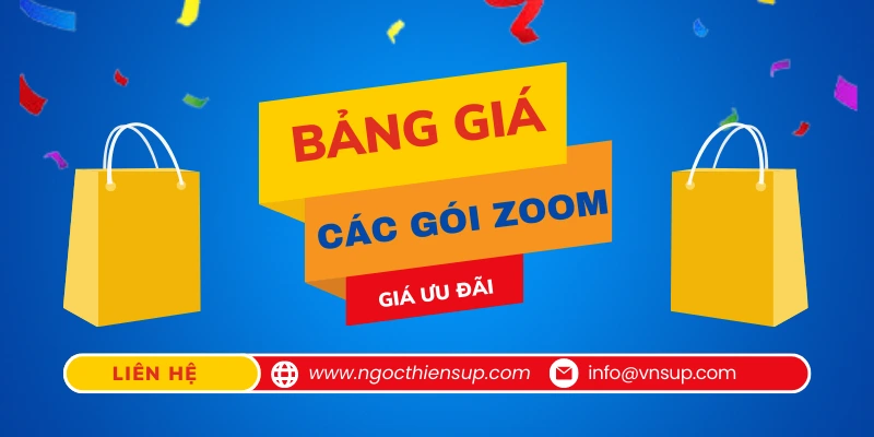 Giá cả của các gói dịch vụ Zoom