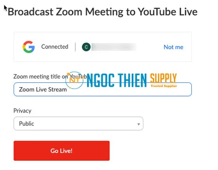 Cách livestream Zoom lên YouTube trên máy tính