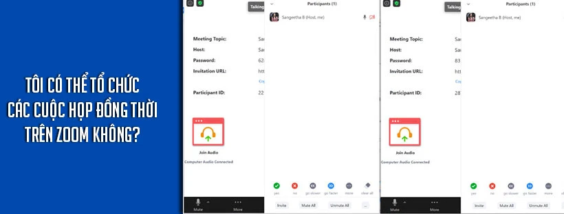 Tôi có thể tổ chức các cuộc họp đồng thời trên Zoom không?