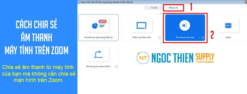 Cách chia sẻ âm thanh máy tính trên Zoom