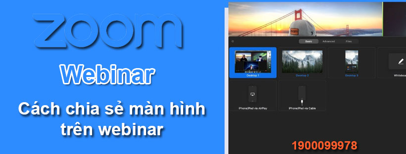 Cách chia sẻ màn hình trên webinar