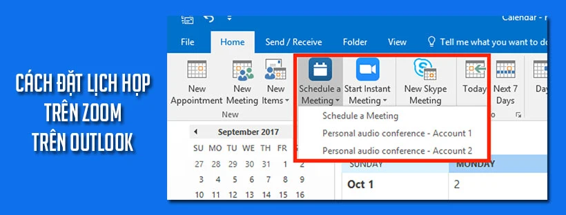 Cách đặt lịch họp trên Zoom trên Outlook