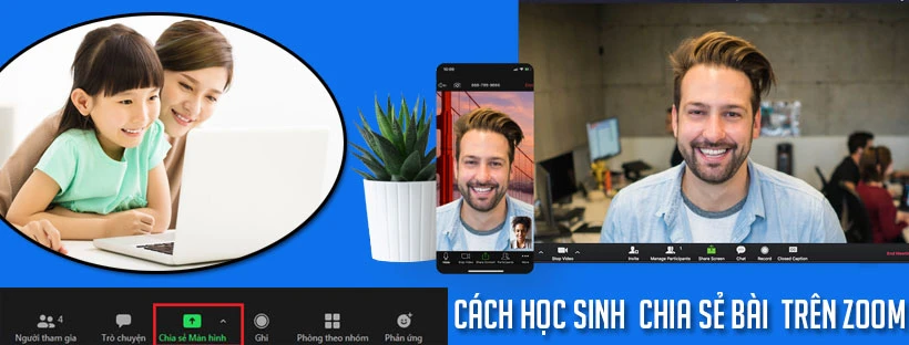 Cách học sinh chia sẻ bài trên Zoom