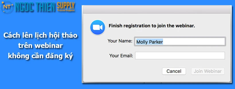 Cách lên lịch hội thảo trên webinar không cần đăng ký