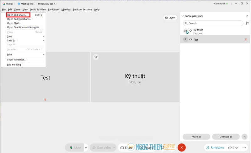 Cách share file trên Webex