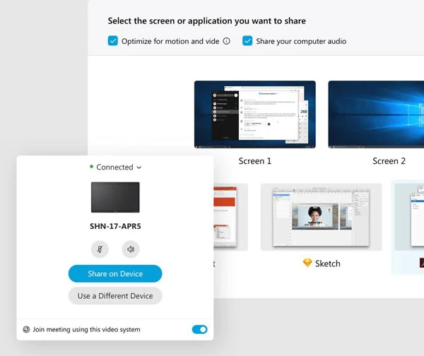 Cách share màn hình trên Webex
