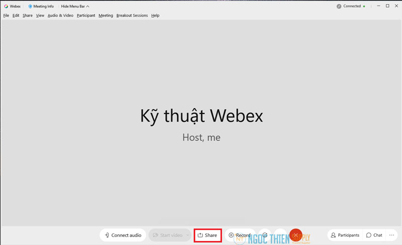 Cách share màn hình trên Webex