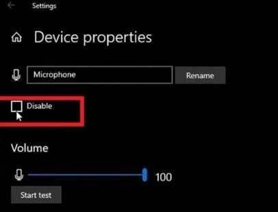 Chọn hoặc xóa tùy chọn Disable để tắt/ bật thiết bị tương ứng