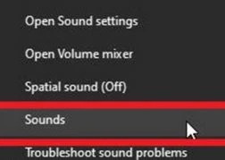Nhấp chuột phải vào biểu tượng Âm thanh trên thanh tác vụ và nhấp vào liên kết Tham ch