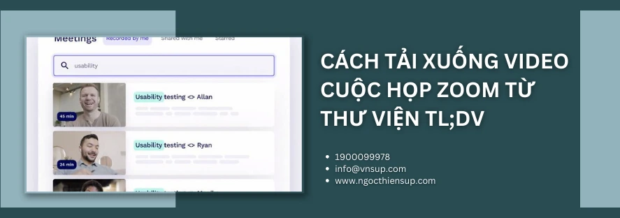 Cách tải xuống video cuộc họp Zoom từ thư viện tl;dv