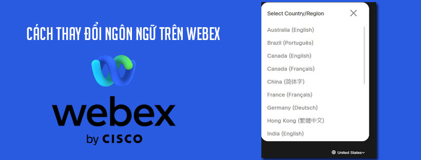 Cách thay đổi ngôn ngữ trên Webex