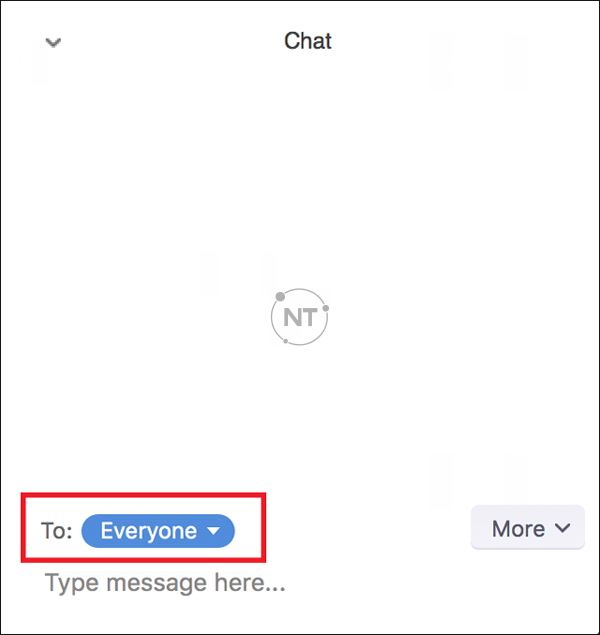 Cách bật hộp thoại Chat Zoom