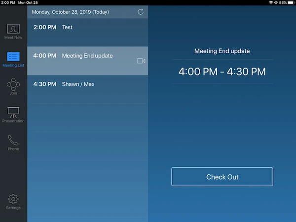 Sử dụng tính năng trả phòng (room check-out)