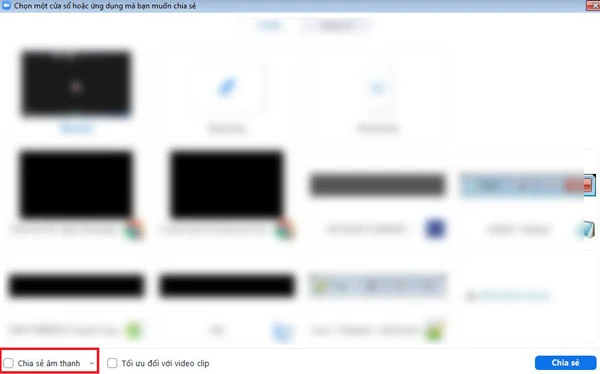 Chia sẻ âm thanh máy tính trong khi chia sẻ màn hình trên Zoom