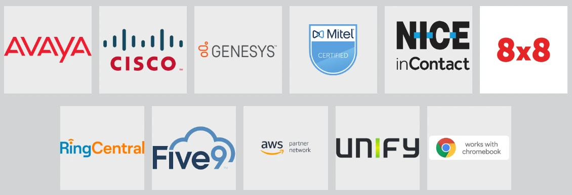 Poly được chứng nhận (khi được cung cấp) với tất cả các nền tảng truyền thông chính.