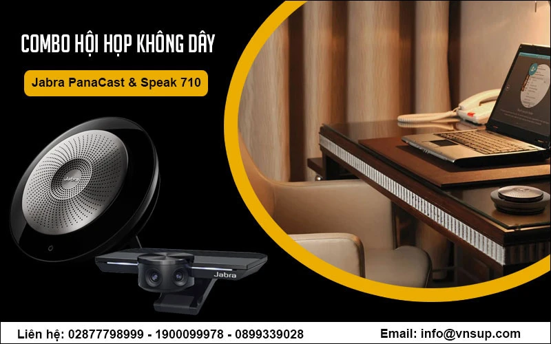 Combo hội họp không dây Jabra PanaCast & Speak 710