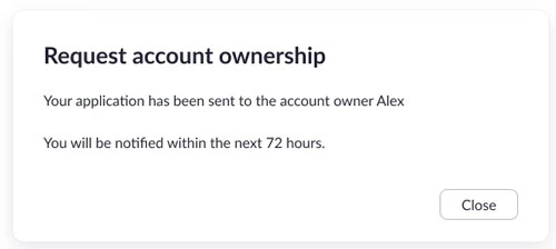 Yêu cầu là chủ sở hữu tài khoản (chỉ dành cho tài khoản Pro)