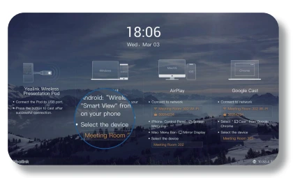 Bước 2: Trên điện thoại di động, chọn tên thiết bị hiển thị trên màn hình được kết nối với RoomCast.
