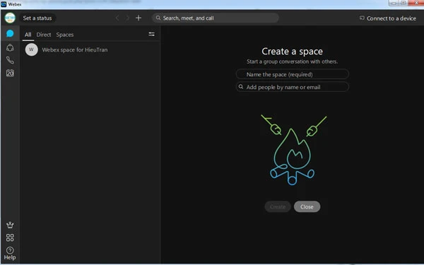 Khi bạn đã đăng nhập thành công, bạn có thể bắt đầu sử dụng Webex Meetings.