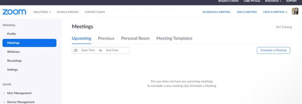 Giao diện đăng Zoom thành công