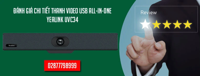 Đánh giá chi tiết thanh video USB all-in-One Yealink UVC34