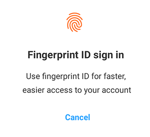 Lần tiếp theo khi bạn đăng nhập vào ứng dụng Zoom trên Android, bạn sẽ thấy thông báo sau nhắc bạn đăng nhập bằng vân tay của mình.