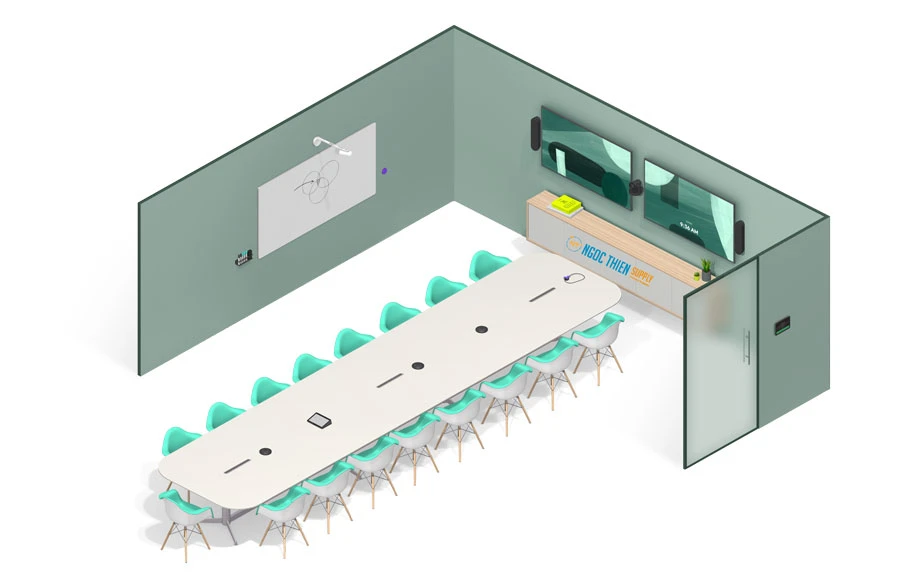 Mô hình combo Logitech cho phòng họp hội nghị lên đến 46 người tham dự