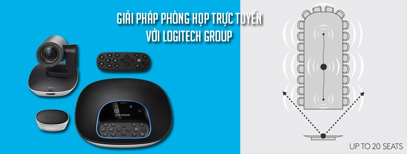 Giải pháp phòng họp trực tuyến với Logitech Group