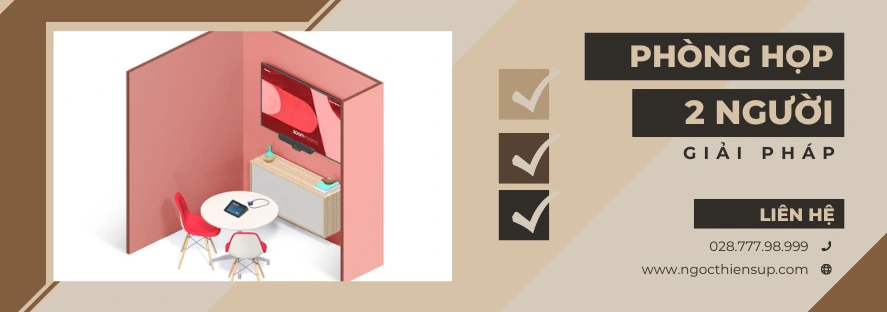 Giải pháp phòng họp trực tuyến 2 người với Logitech