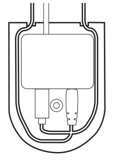 Lắp bộ chia nguồn vào hộp bộ chia nguồn và đi các dây cáp như hình minh họa