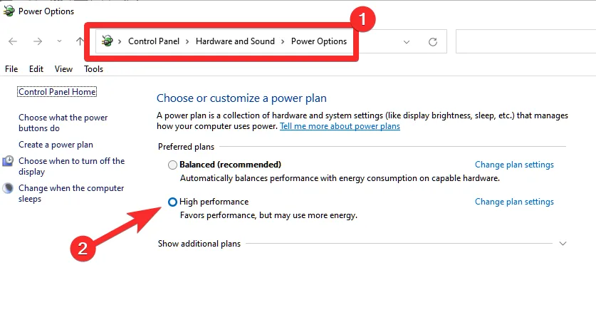 Chạy máy tính xách tay ở chế độ hiệu suất cao