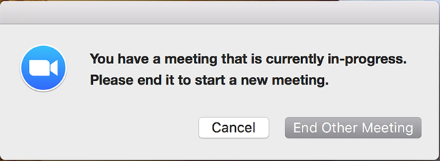 Nếu máy chủ hoặc máy chủ thay thế cố gắng bắt đầu một cuộc họp khác cùng một lúc, họ sẽ được nhắc kết thúc cuộc họp đầu tiên:
