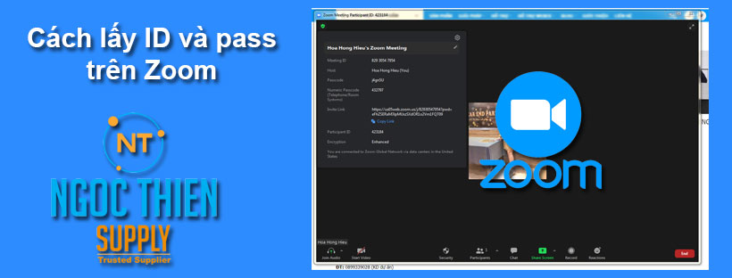 Cách lấy ID và pass trên Zoom