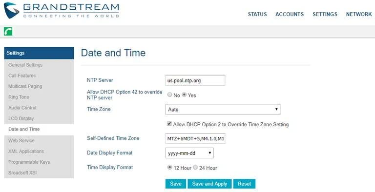 Cấu hình thời gian