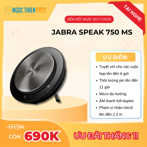 Ưu đãi tháng 11: Loa Jabra Speak 750 – MS Teams