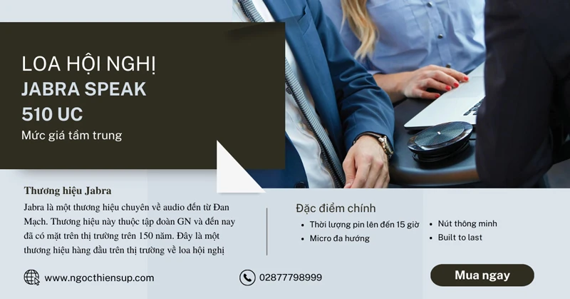 Tại sao Jabra Speak 510 UC là loa hội nghị lý tưởng cho các phòng hội nghị nhỏ từ 2-4 người?