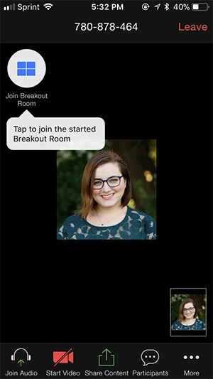 Cách vào breakout room trên điện thoại