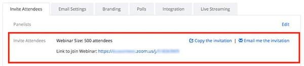 Email me the invitation