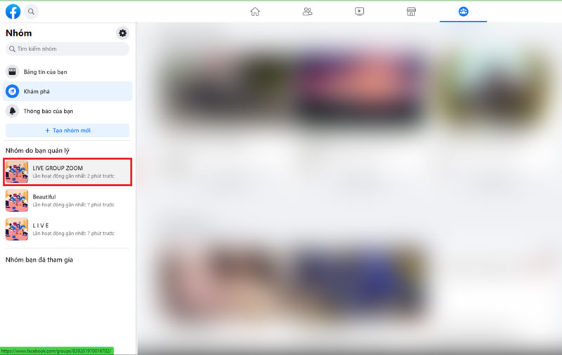 Cách khắc phục lỗi không livestream được trong nhóm Faceboook trên Zoom