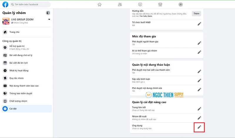 Cách khắc phục lỗi không livestream được trong nhóm Faceboook trên Zoom