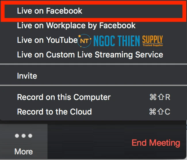 Cách bắt đầu livestream Zoom lên Facebook