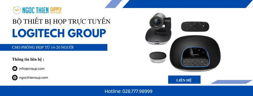 Bộ thiết bị họp trực tuyến Logi Group cho doanh nghiệp