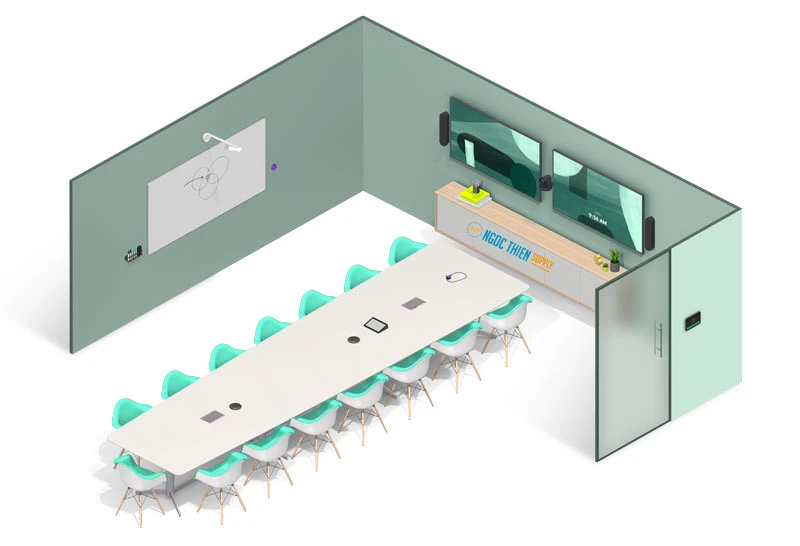 Giải pháp 2: Logitech Rally Plus + Google Meet + Hệ thống âm thanh & Phụ kiện