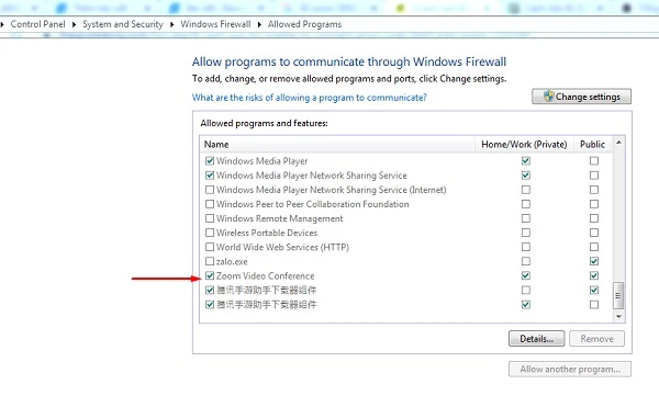 Khắc phục #6: Tắt tường lửa để sửa lỗi 5003 trên Zoom