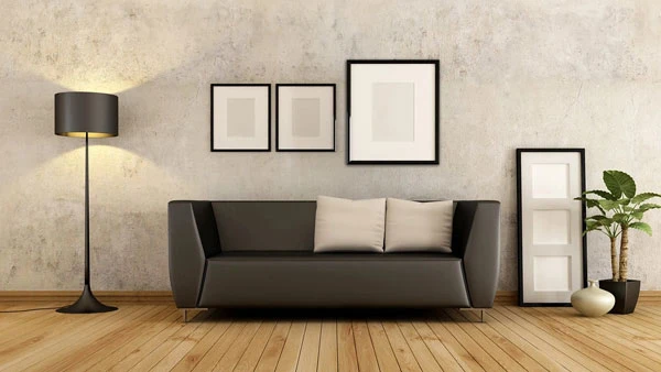 Phòng khách với áp phích