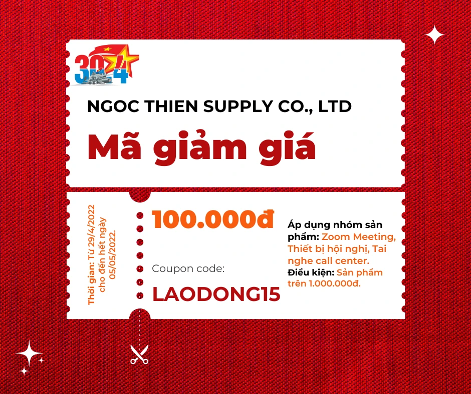 Giảm 100.000₫ cho sản phẩm trên 1.000.000₫: Mã giảm giá: LAODONG15