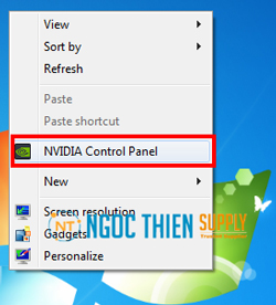 Nhấp chuột phải vào không gian trống trên màn hình của bạn và chọn Nvidia Control Panel