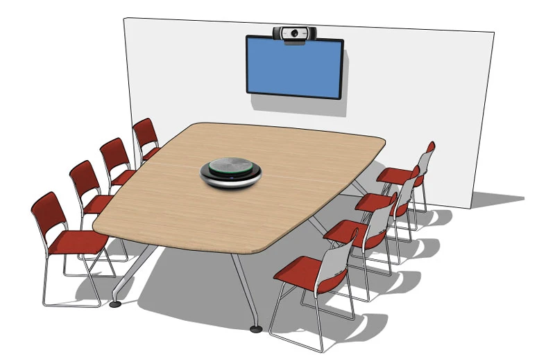 Mẫu mô hình giải pháp phòng họp trực tuyến 4-10 người