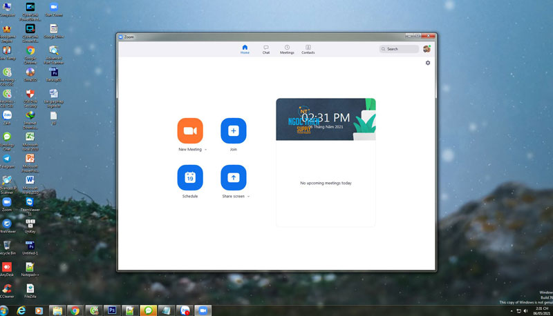 Bước 1: Khởi chạy ứng dụng Zoom trên PC của bạn.